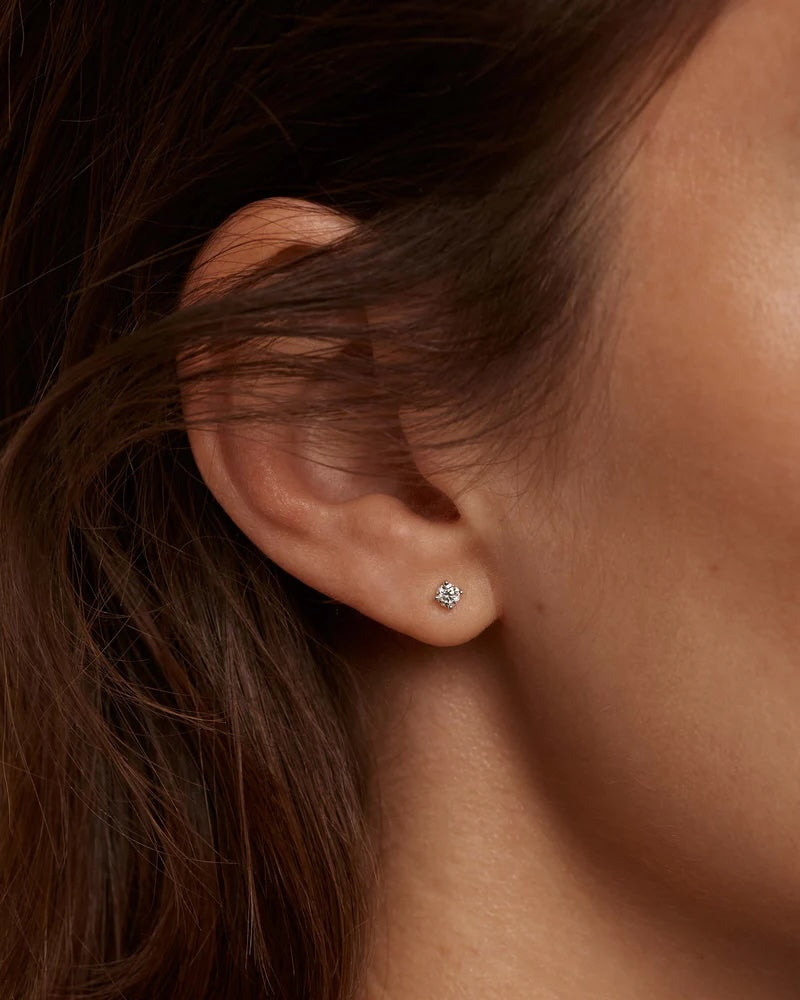 Pendientes de Diamantes Y Oro Blanco Eleganza