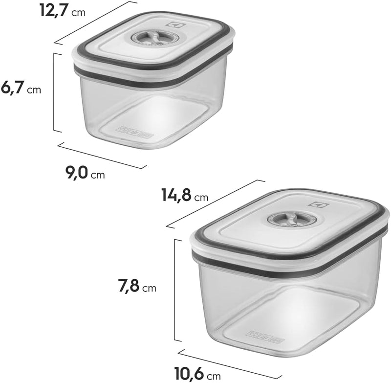 Electrolux, Pote Hermetico, 12 unidades, A23122901, cinza