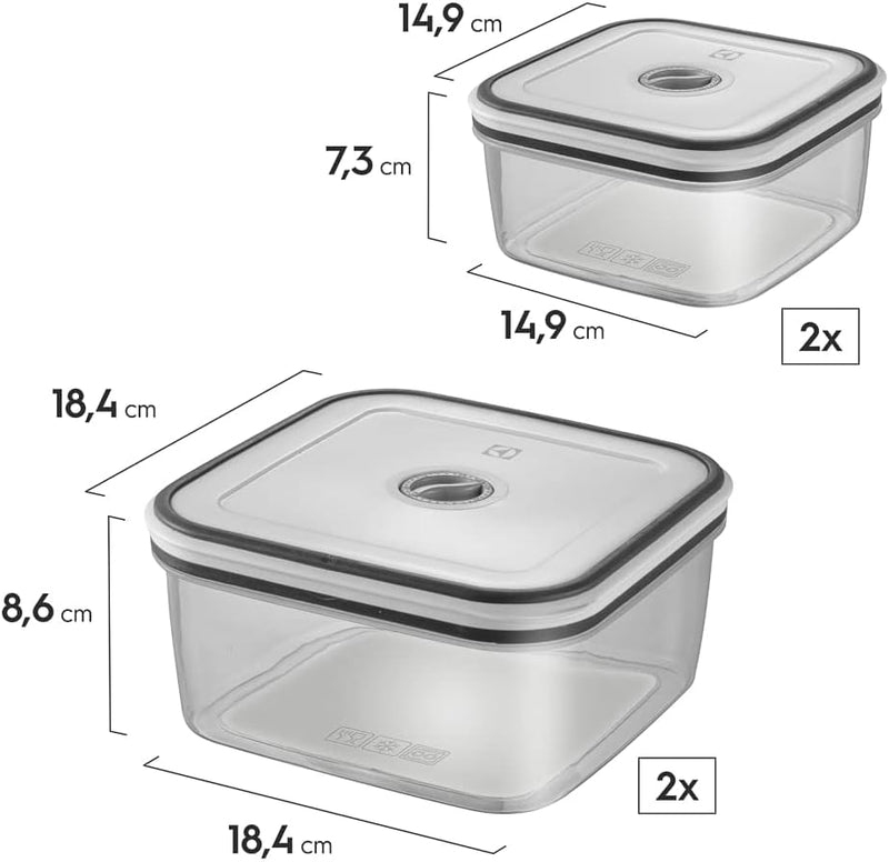 Electrolux, Pote Hermetico, 12 unidades, A23122901, cinza