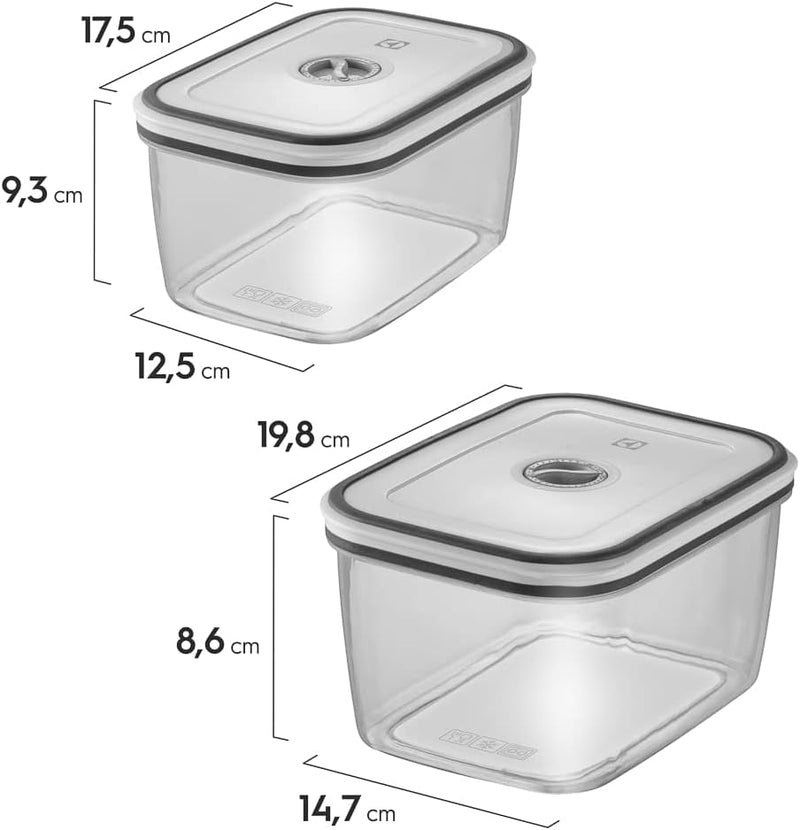 Electrolux, Pote Hermetico, 12 unidades, A23122901, cinza