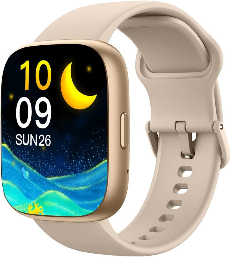 SmartWatch, relogio smartwatch com Ecrã tátil e Alexa, à prova d'água IP68, relogio smartwatch feminino e masculino, com modo esportivo e recebimento de notificações (preto)