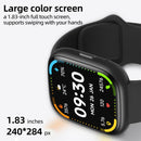 SmartWatch, relogio smartwatch com Ecrã tátil e Alexa, à prova d'água IP68, relogio smartwatch feminino e masculino, com modo esportivo e recebimento de notificações (preto)