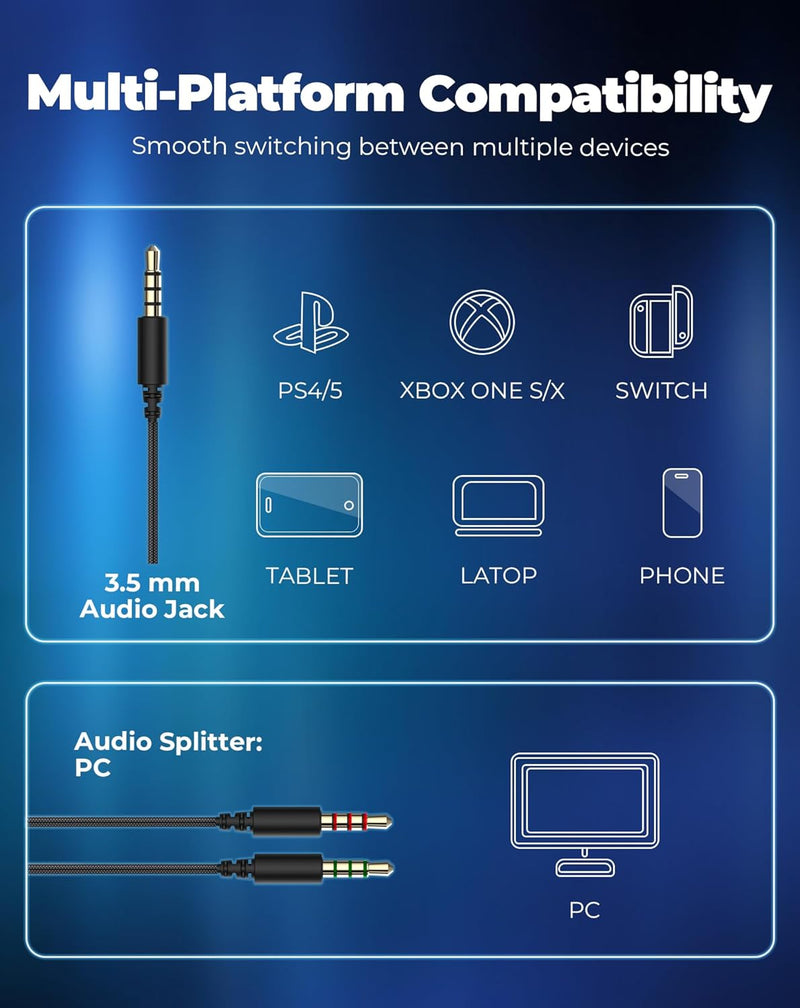 Havit Headphone Fone de Ouvido H2002d, Gamer, com Microfone, Falante 53mm, Plug 3, 5mm: compatível com XBOX ONE e PS4, HAVIT, HV-H2002d