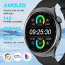 SmartWatch, relogio smartwatch com Ecrã tátil e Alexa, à prova d'água IP68, relogio smartwatch feminino e masculino, com modo esportivo e recebimento de notificações (preto)